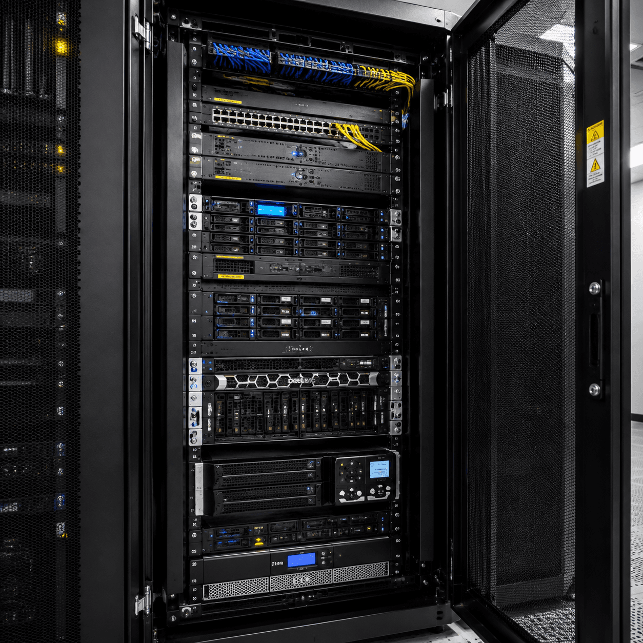 ตู้เซิร์ฟเวอร์และระบบเครือข่ายที่ BigByteSystem ดูแล